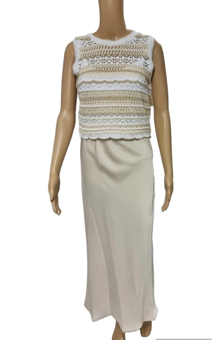 Satijnen Rok - Beige