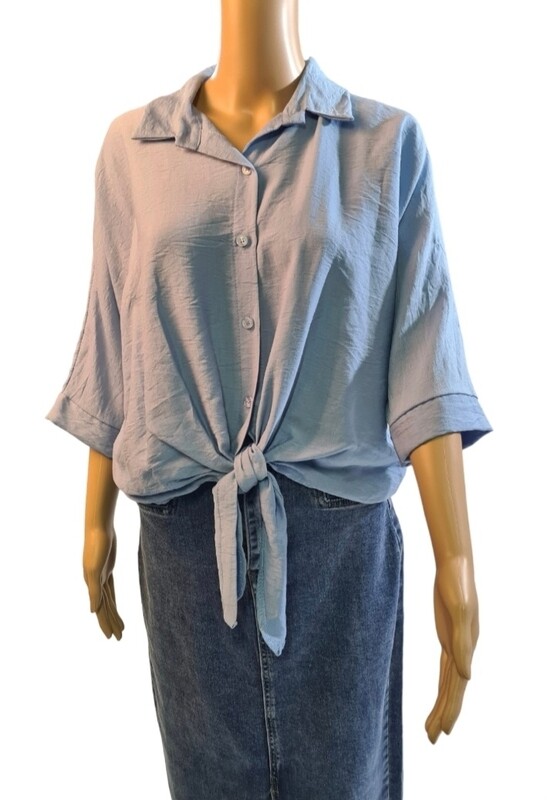 Zachte blouse / Blauw