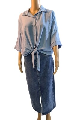 Zachte blouse / Blauw