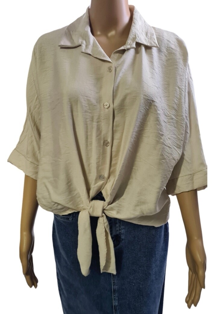 Zachte blouse / Beige