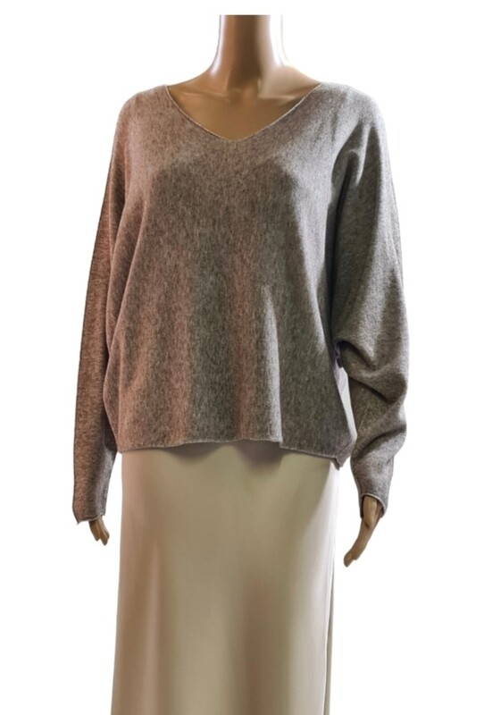 V-halstrui - Beige/Bruin