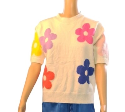 Trui met bloemenmotief