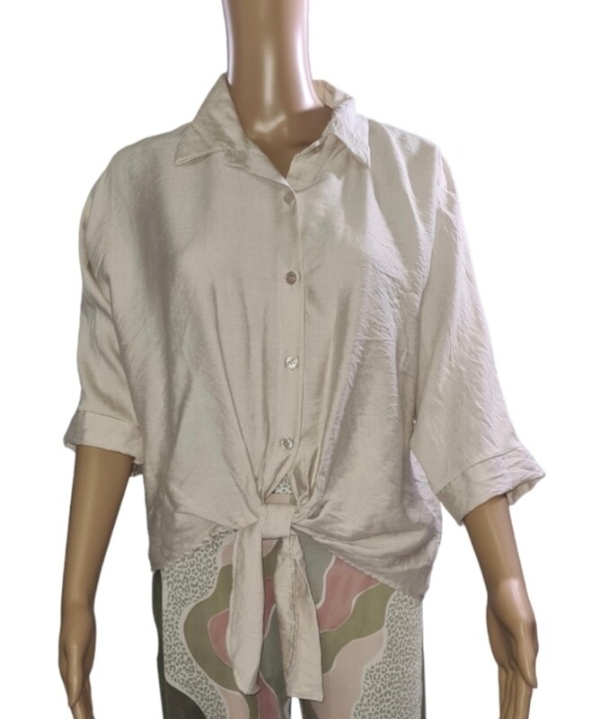 Zachte blouse / Beige