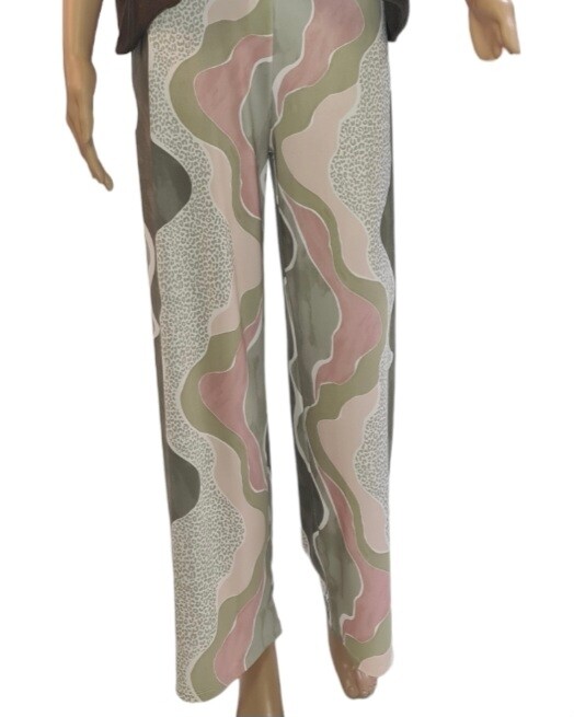 Losse Broek - Beige/Groen