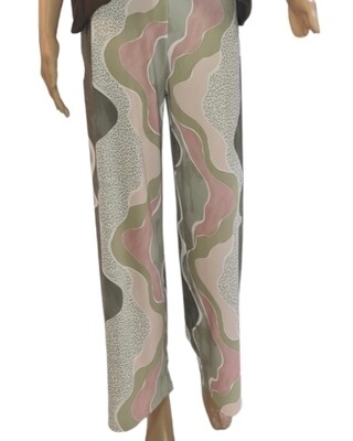 Losse Broek - Beige/Groen