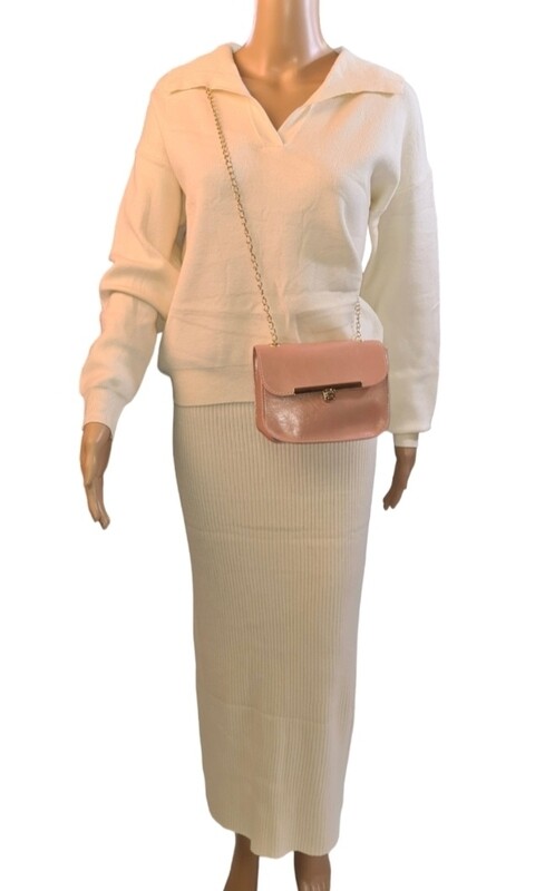 Schoudertas PU Leder | Oudroze