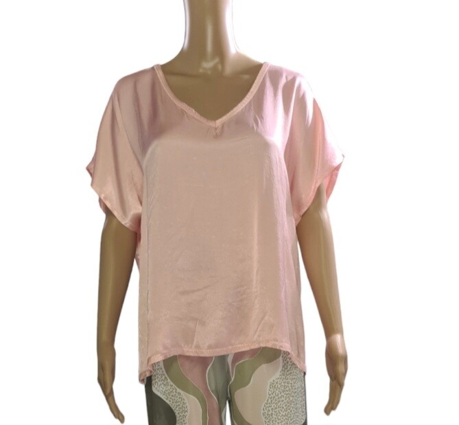 Blouse korte mouwen - Roos