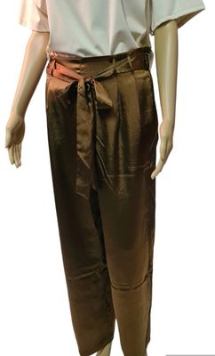 Satijnen losse broek - Bruin