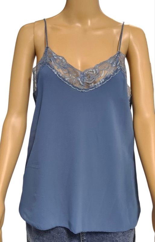 Kanten topje / Blauw