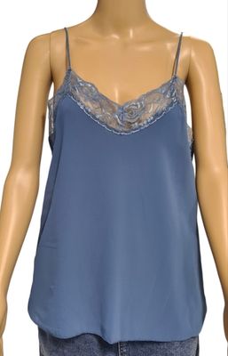 Kanten topje / Blauw