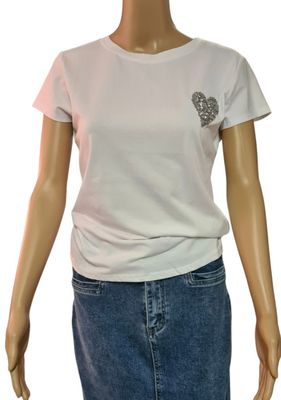 Wit T-shirt - Grijs hartje