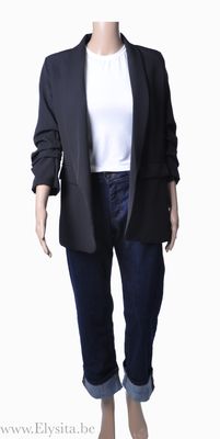 Blazer driekwart mouwen | Zwart