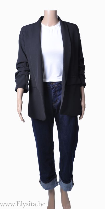 Blazer driekwart mouwen | Zwart