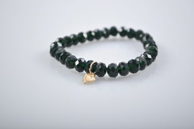 Kralen Armband | Donkergroen