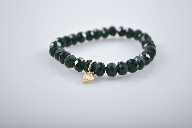 Kralen Armband | Donkergroen