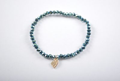 Kralen armband | Grijs-Blauw