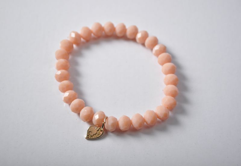 Kralen armband | Zalmroos