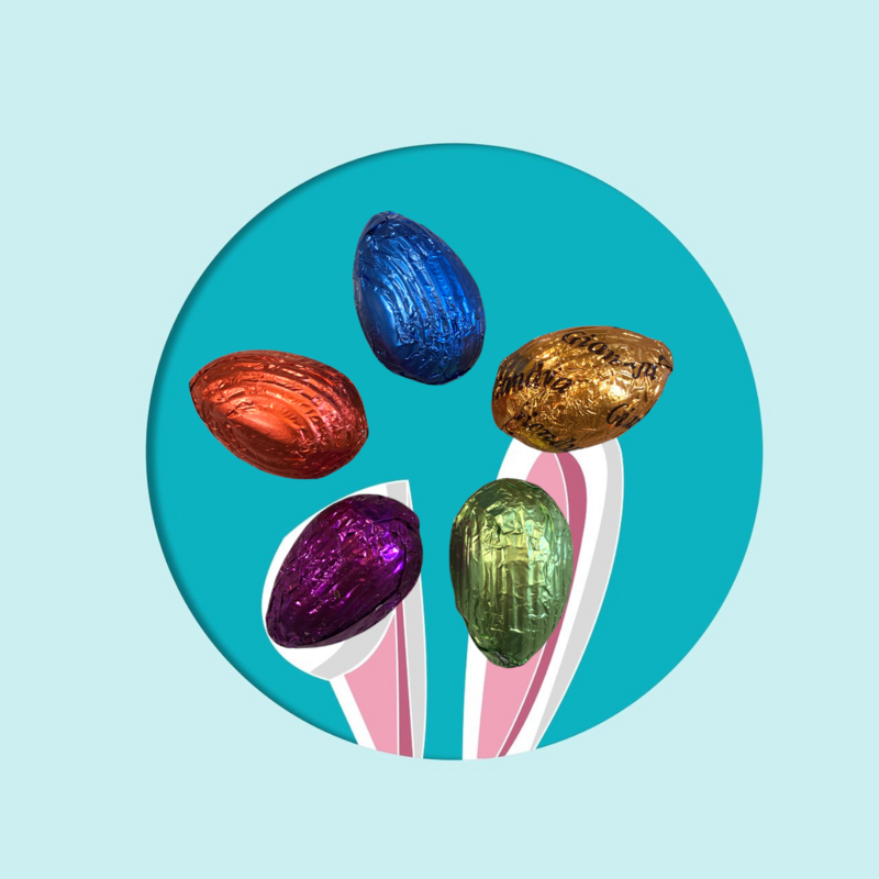 Assorted Wrapped Belgian Chocolate Easter Eggs
