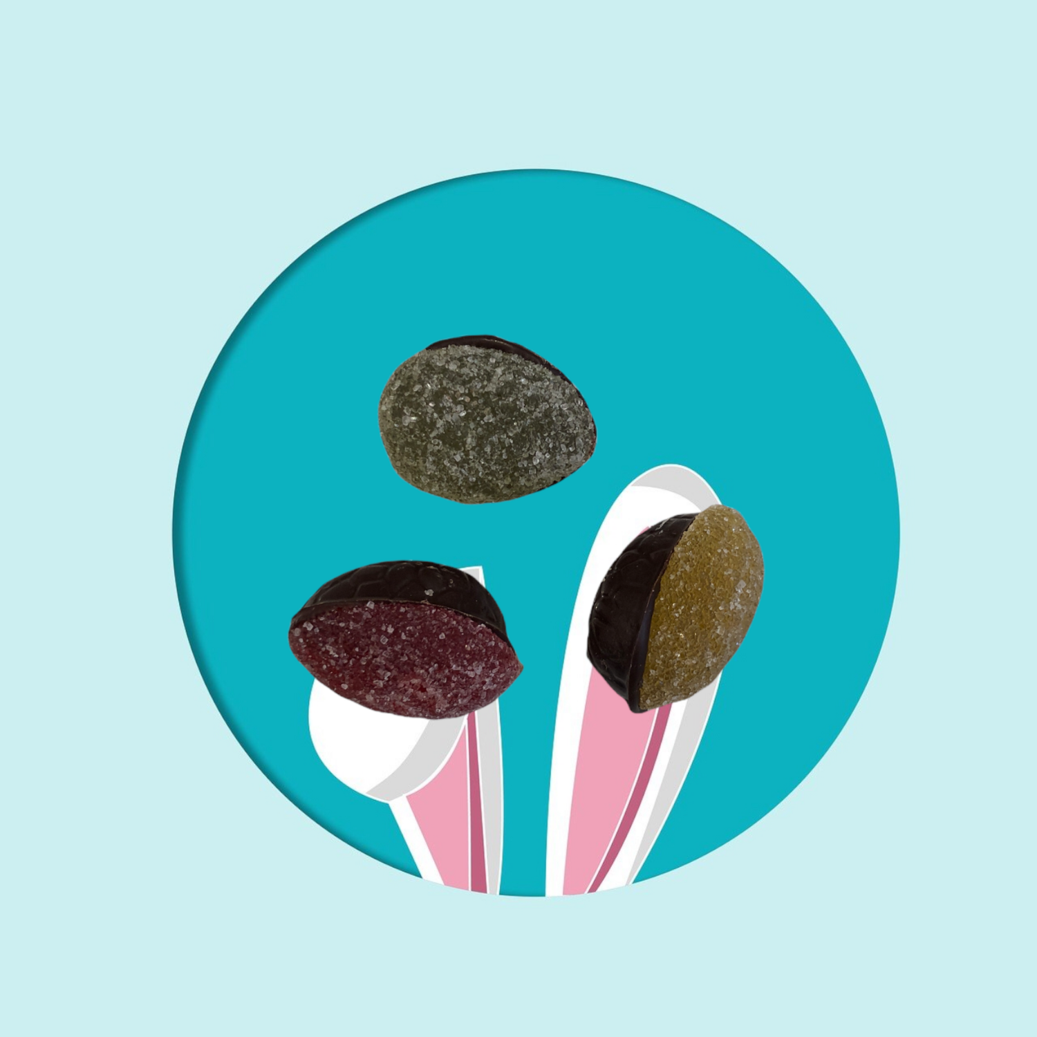 Dark Chocolate Easter Eggs with Pâte de Fruits