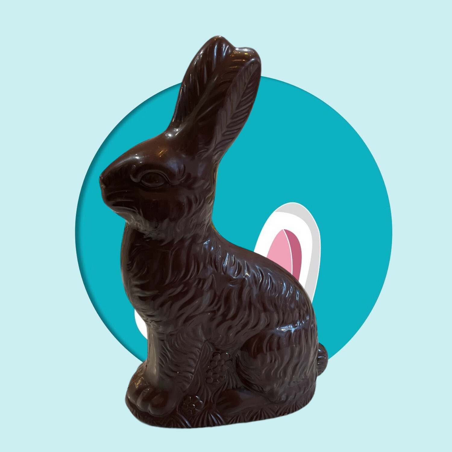 Sitting  Dark Chocolate hare