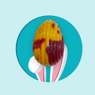 Artisan White Chocolate Easter Eggs with Passion Fruit