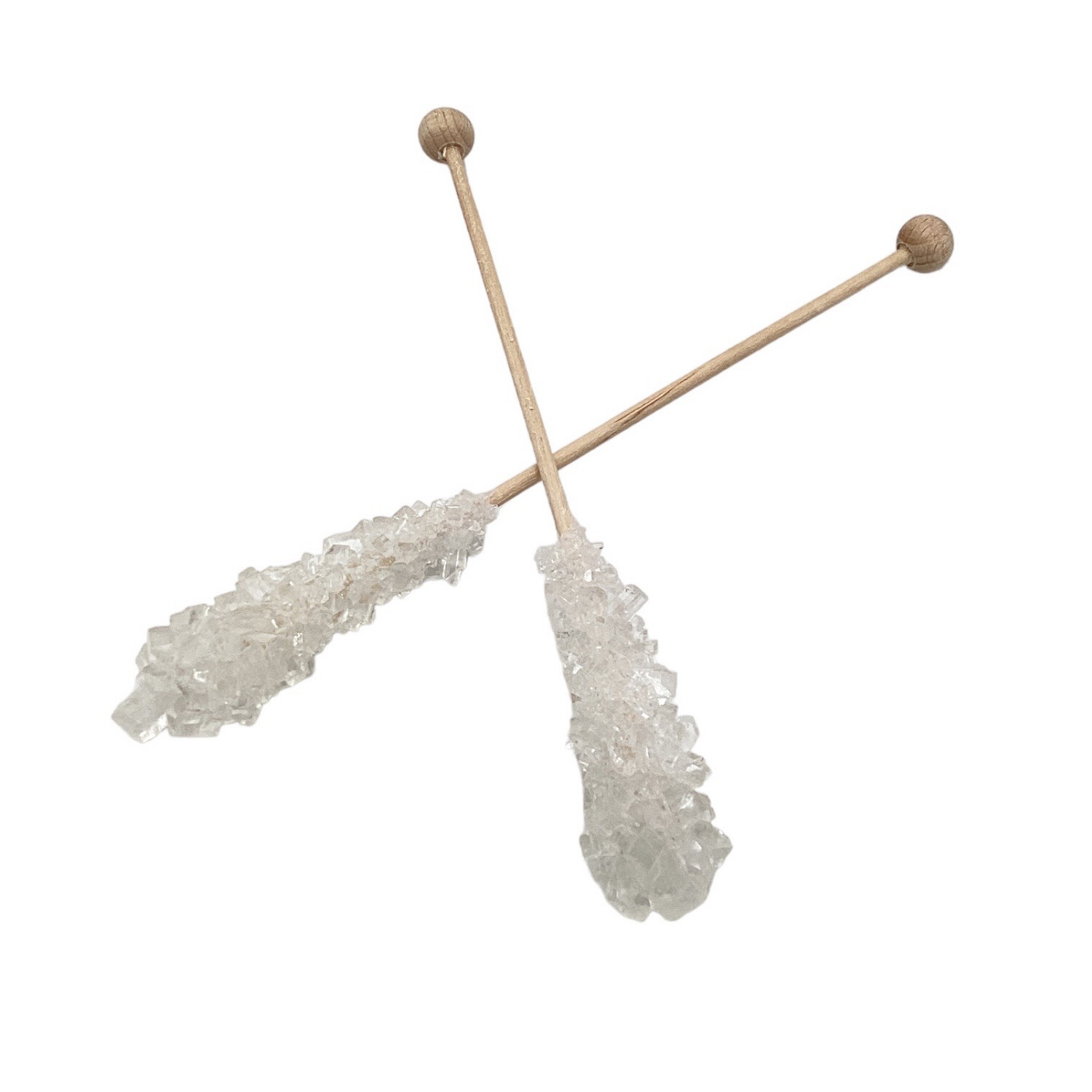 Candy sugar on stick - white