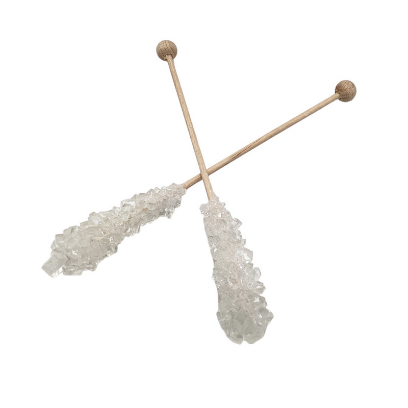 Candy sugar on stick - white