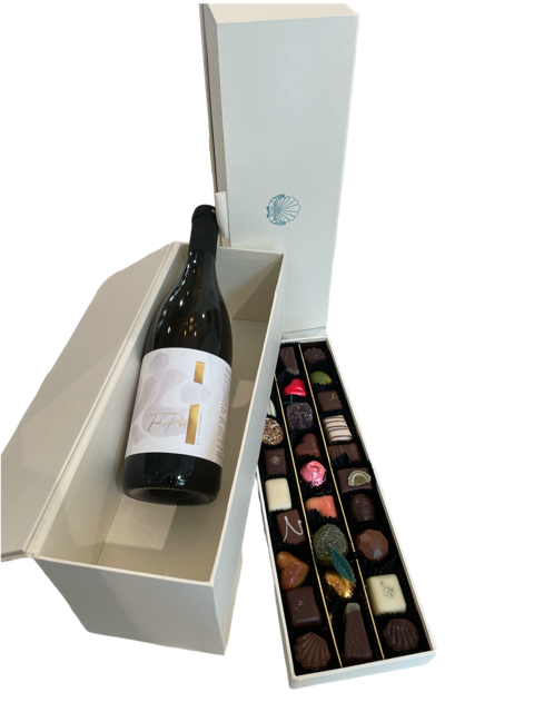 Coffret cadeau de luxe vin blanc
