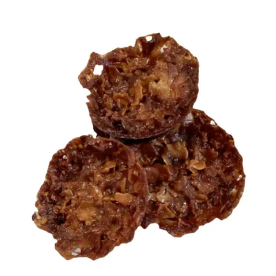 Florentinas de Temmerman, galleta artesanal de almendras caramelizadas sobre chocolate belga
