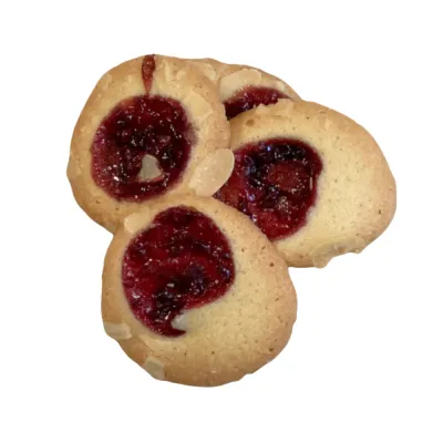 Biscuit fruits des bois de Temmerman, biscuit croquant à la gelée de fruits des bois au centre