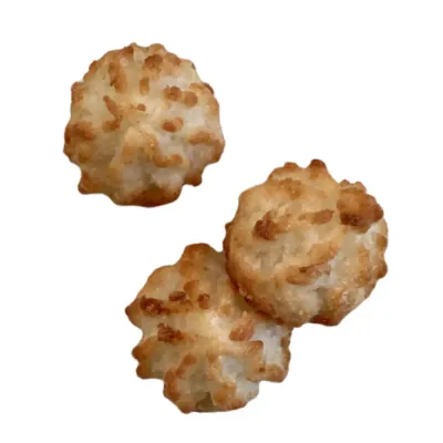 Rochers de Temmerman, galletas de coco con forma de roca, crujientes fuera y tiernas dentro