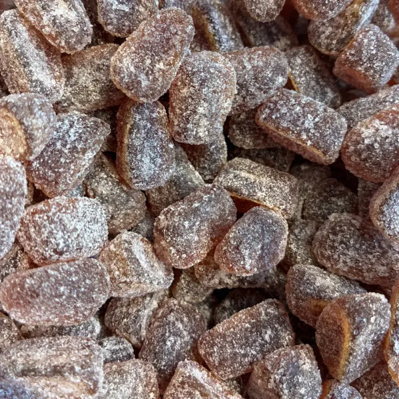 Temmerman pectoral drops, brown hard gums with a lightly medicinal, sweet flavour