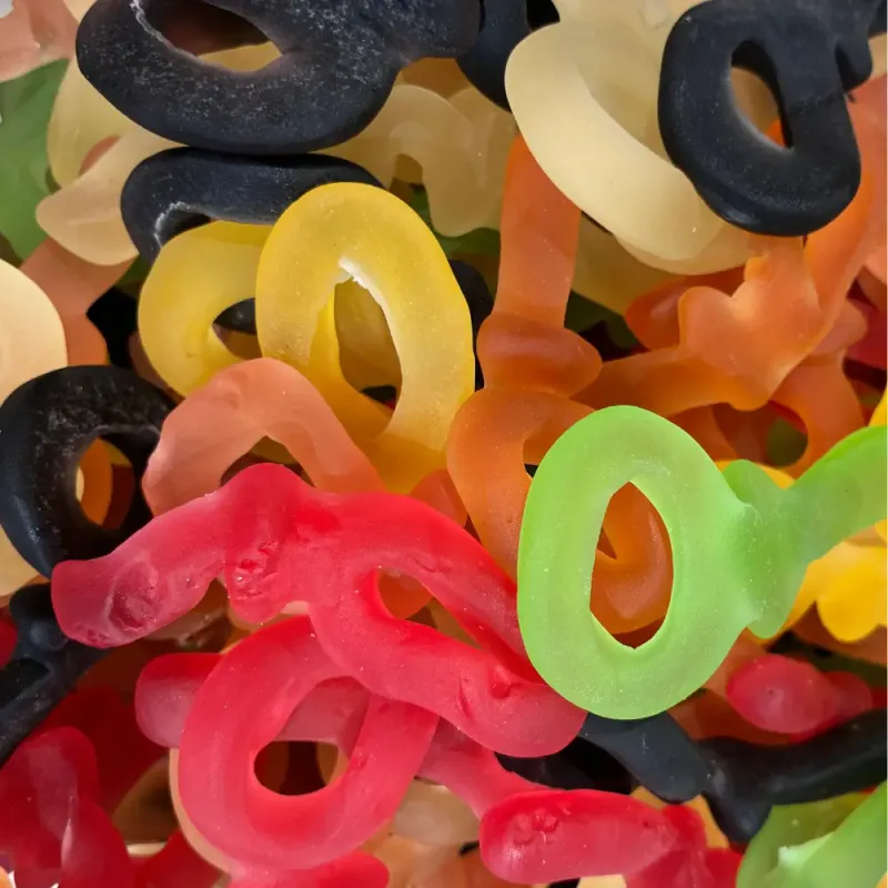 Temmerman soft dummies, soft fruit gums shaped like a dummy in various colours, gelatine-free