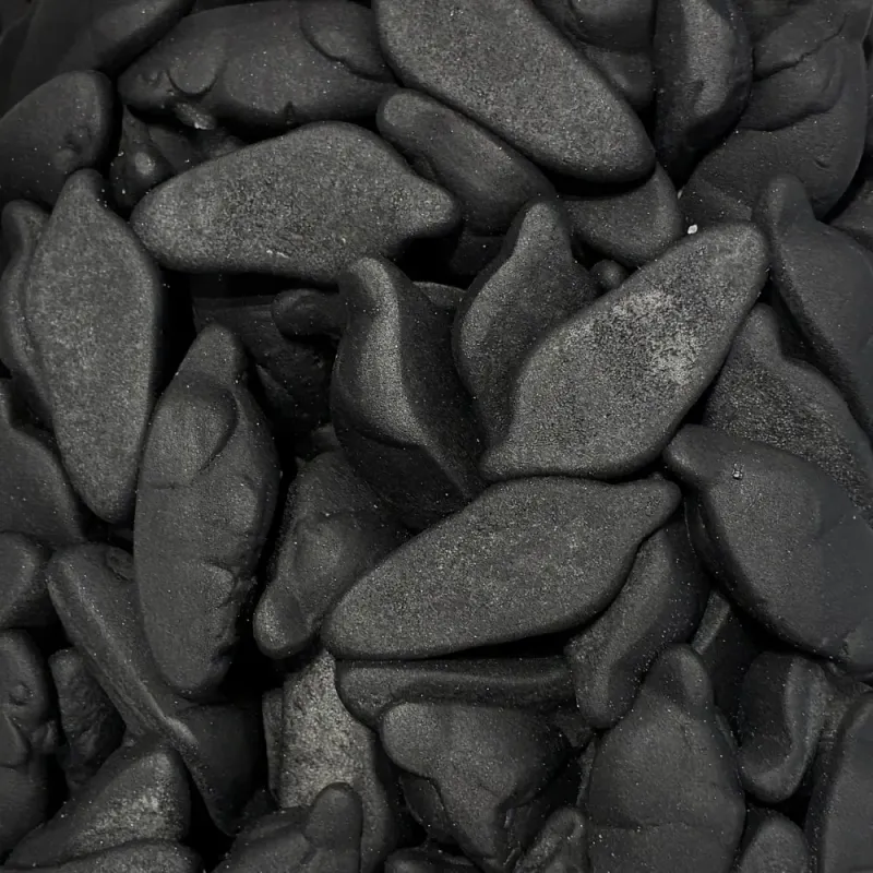 Temmerman black mice, soft black gums shaped like mice with the herbal cabo medicalis flavour