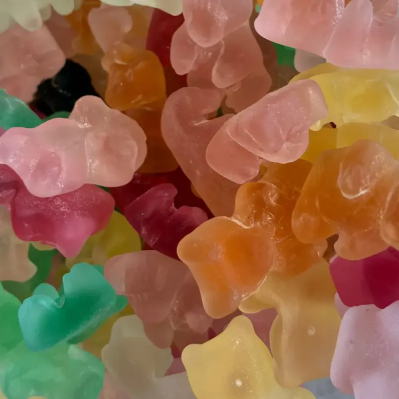 Temmerman sugar-free bears, soft fruit gums shaped like bears, sweetened with maltitol