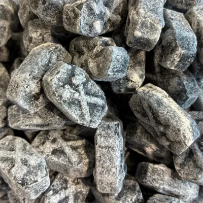 Temmerman aniseed hammers, hard boiled sugar sweets with aniseed flavour in a hammer shape