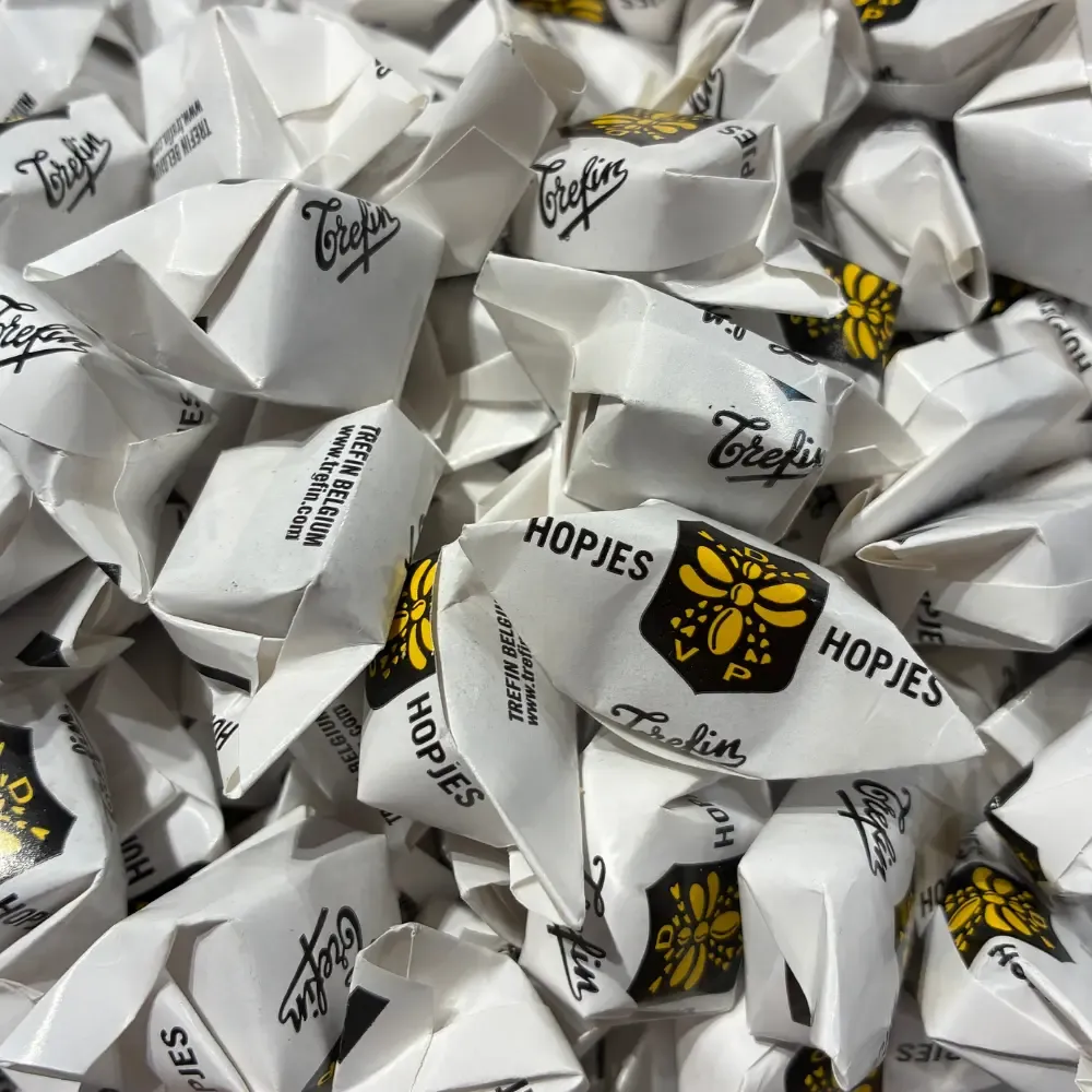 Temmerman coffee sweets, brown hard caramel candies with coffee flavour, a Low Countries classic