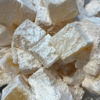 Delicia turca natural de Temmerman, cubos clásicos sin sabor añadido, con azúcar glas