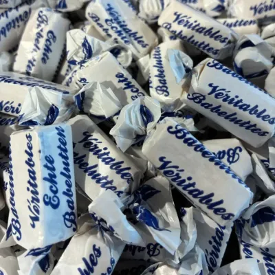 Babelutten van Temmerman, ambachtelijke harde karamel in bruin, klassieker van de Belgische kust