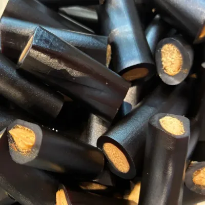 Temmerman Italian liquorice sticks, soft black liquorice tubes of about three centimetres, sweet flavour