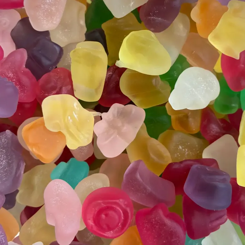 Temmerman sugar-free confetti, small soft fruit gums in assorted shapes and colours, with maltitol