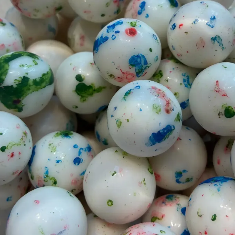 Temmerman magic balls, hard boiled sweets with layers that change colour and flavour