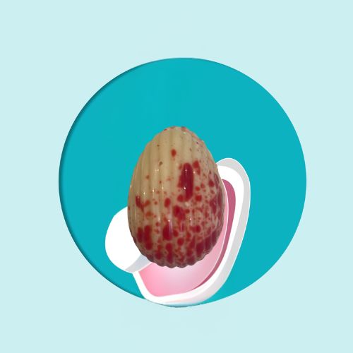 Artisan White Chocolate Easter Eggs with Strawberry