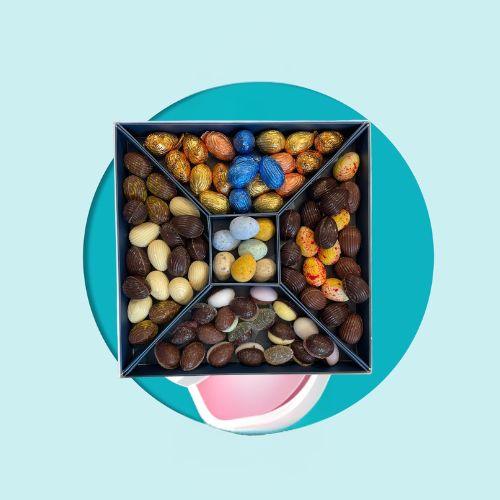 Luxury Easter Gift Box with Assorted Belgian Eggs