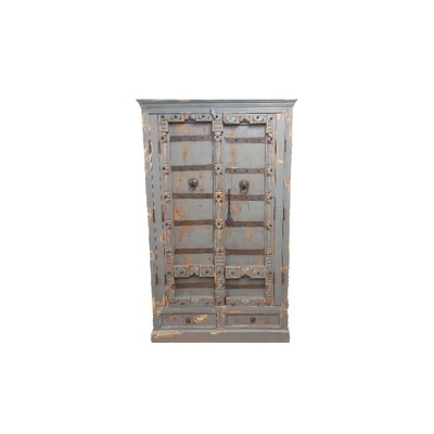Oude Robuuste India Cabinet( XXL) - Old Grey