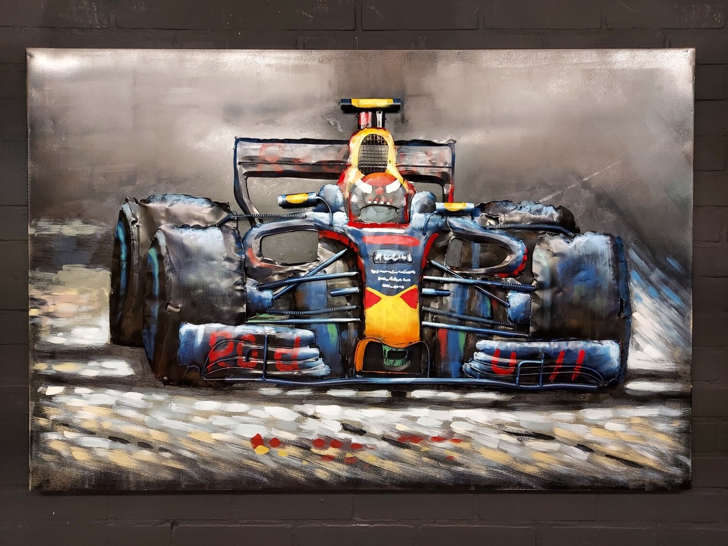 Metalen 3d Schilderij Max Verstappen Formule 1
