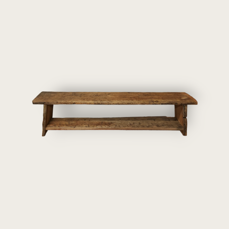 Azobé Houten Sidetable / Bankje van Oude Meerpaal - Op Maat Leverbaar | FF Iets Anders