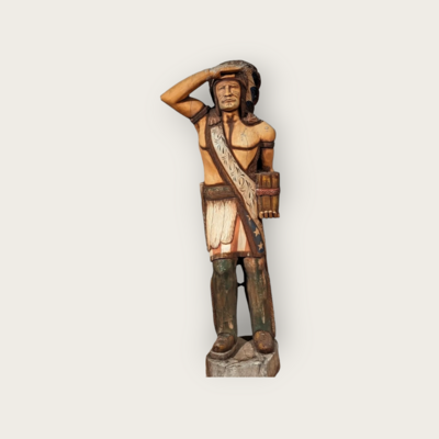 Life-size Handmade Sculpture Statue Indian 1m96 Solid Hardwood