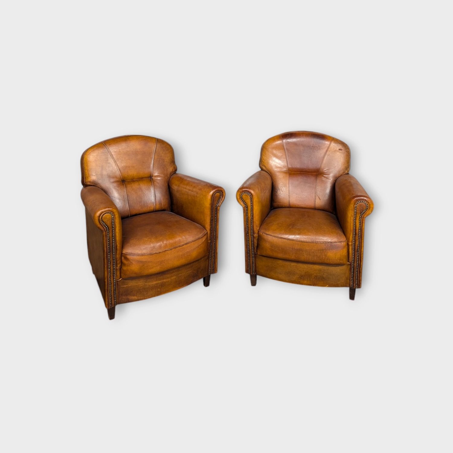 Schapen Lederen Fauteuils