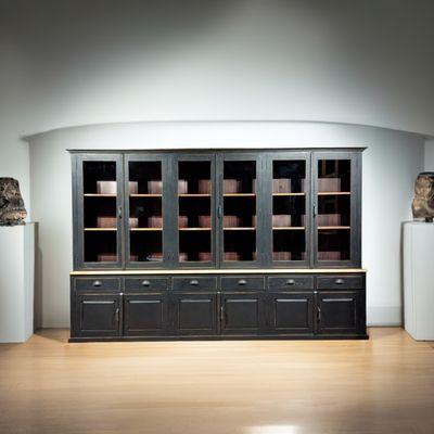 Buffet bas en teck noir mat – moderne et durable
